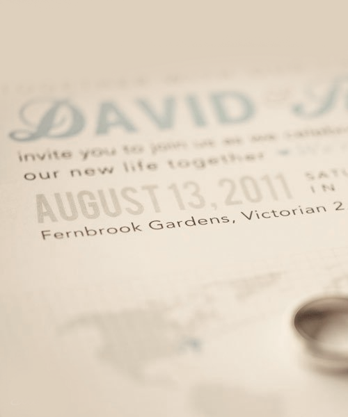 Day 27: Fonts our wedding invites are made of