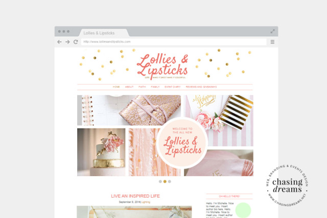 Lollies & Lipstick: Blog Mockup