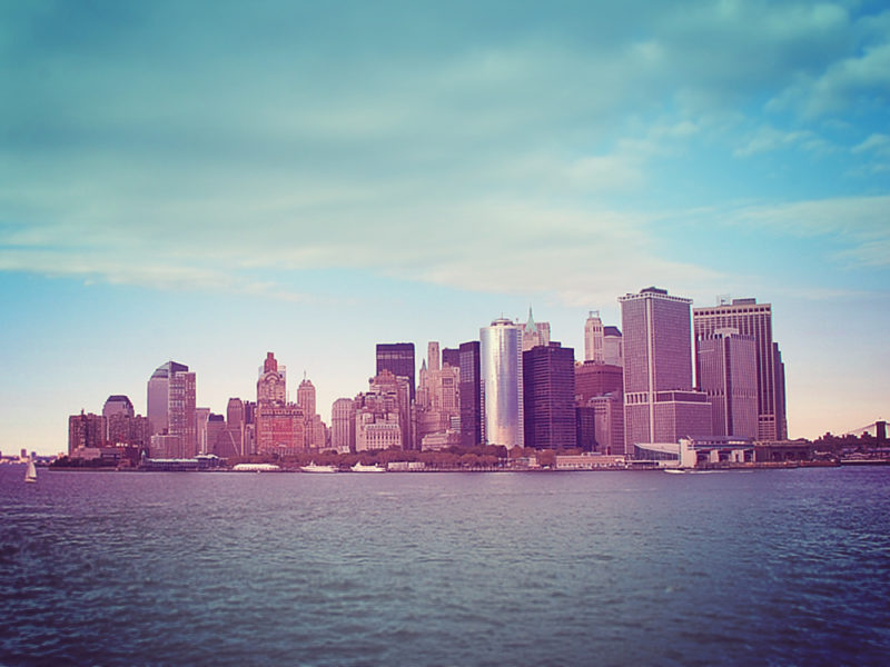 Missing the Twin Towers, view from Staten Island Ferry